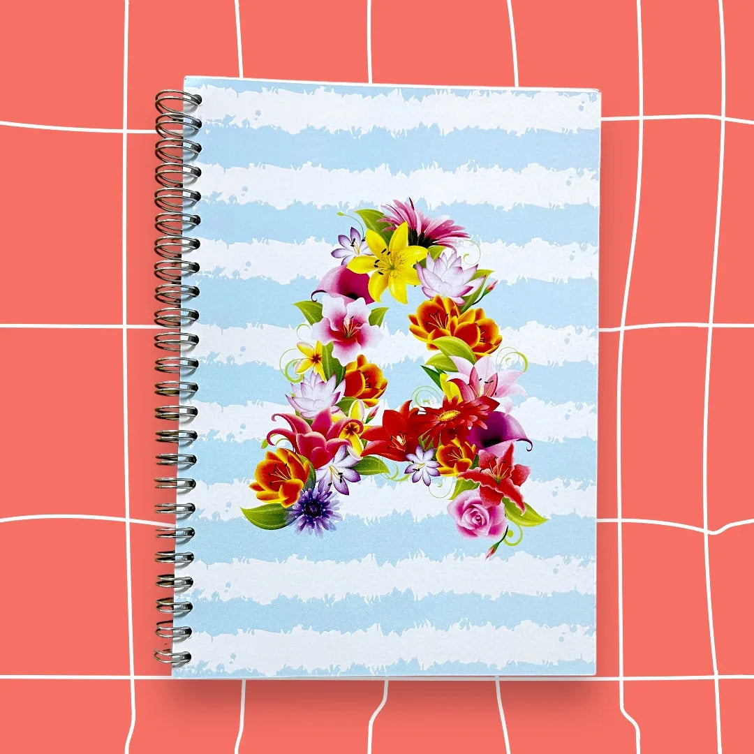 CADERNOS LETRAS FLORES - Cucawik