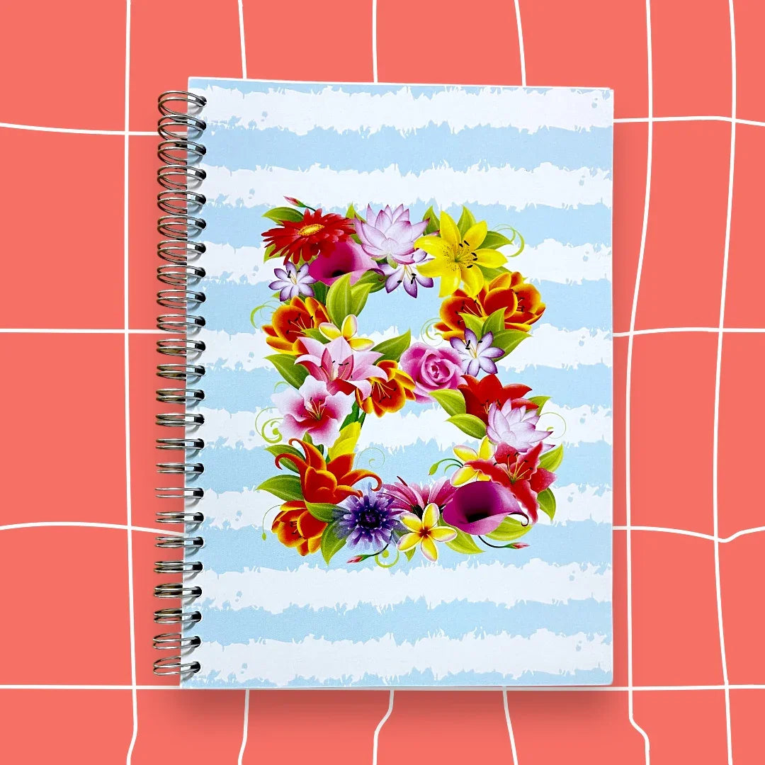 CADERNOS LETRAS FLORES - Cucawik