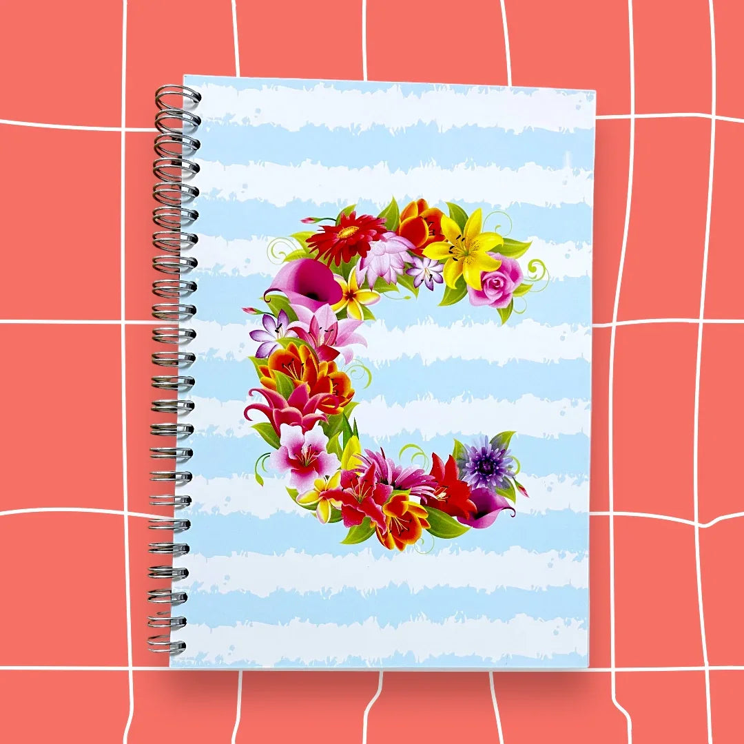 CADERNOS LETRAS FLORES - Cucawik