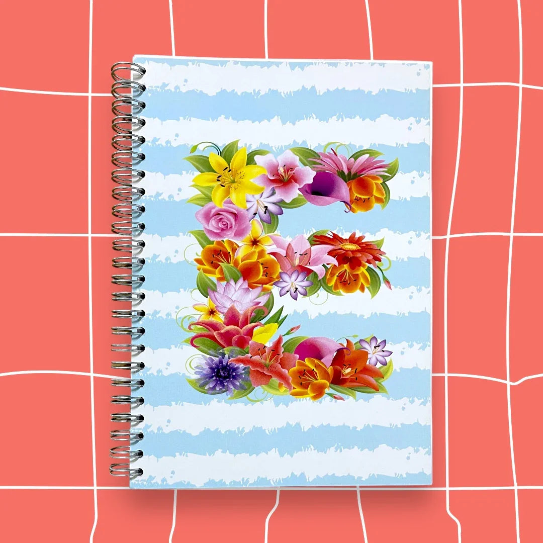 CADERNOS LETRAS FLORES - Cucawik