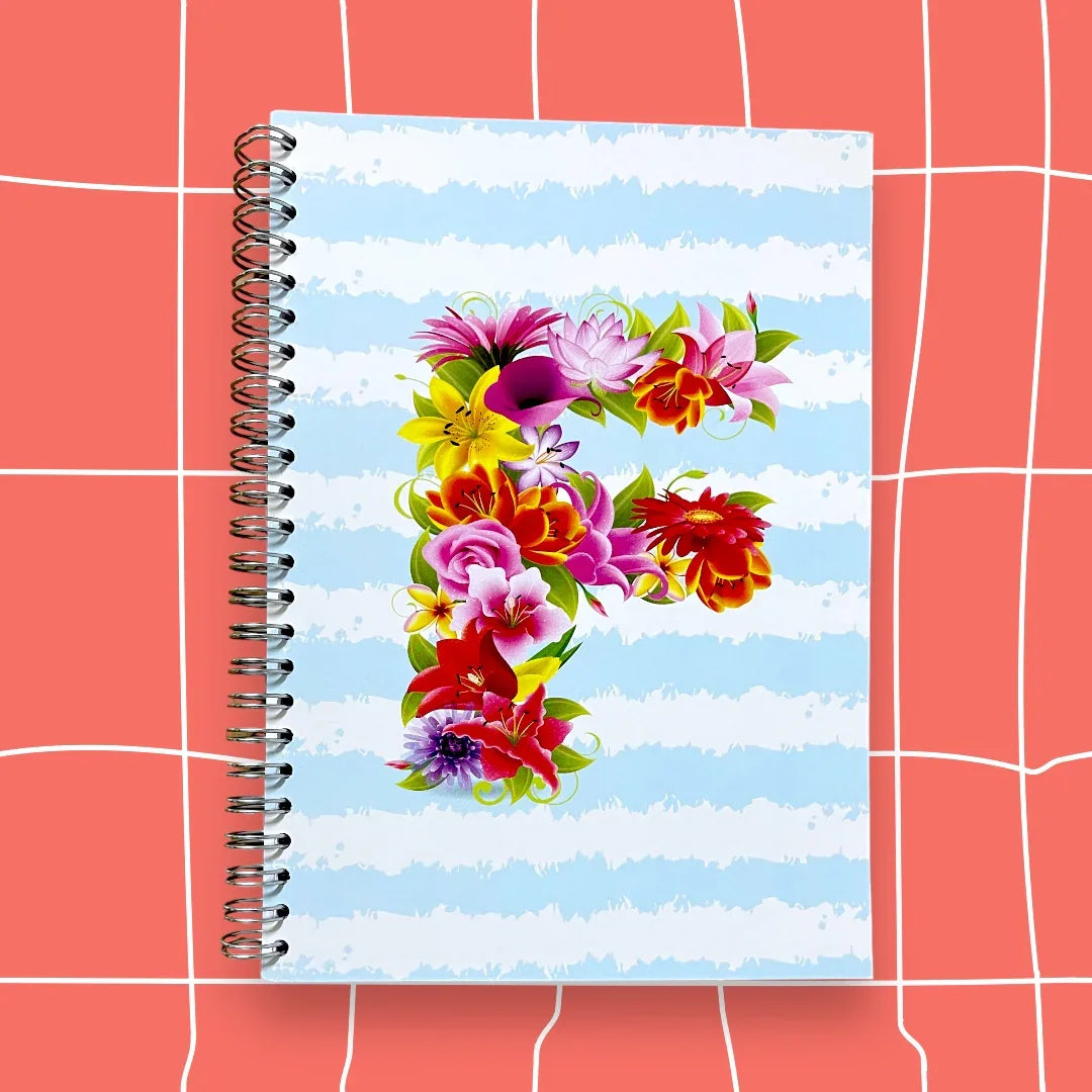 CADERNOS LETRAS FLORES - Cucawik
