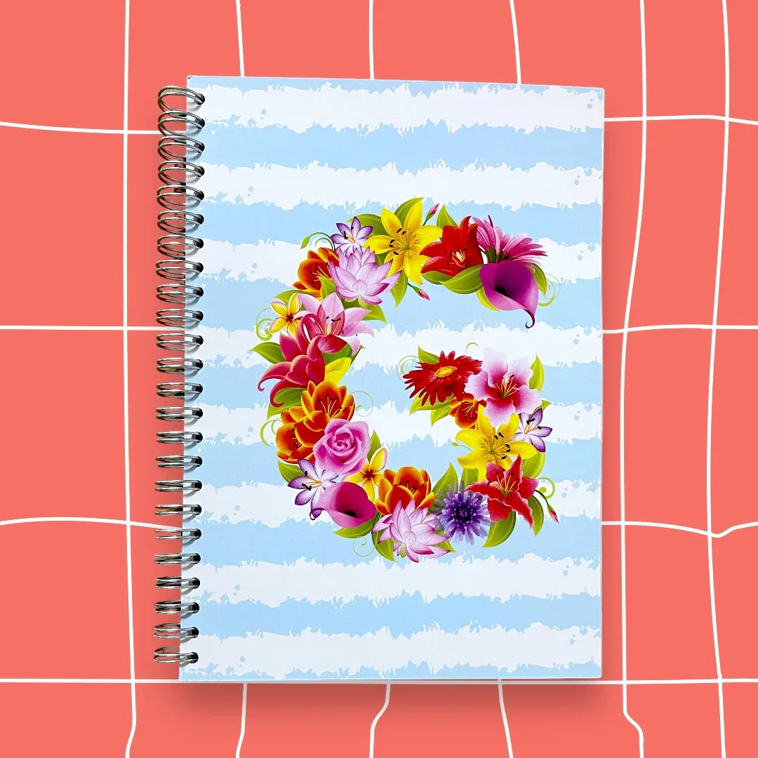 CADERNOS LETRAS FLORES - Cucawik