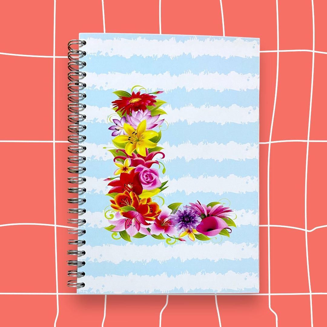 CADERNOS LETRAS FLORES - Cucawik