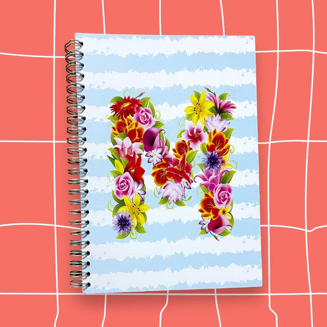 CADERNOS LETRAS FLORES - Cucawik