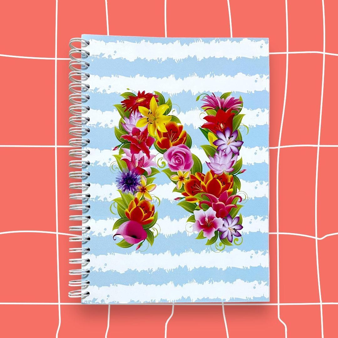 CADERNOS LETRAS FLORES - Cucawik