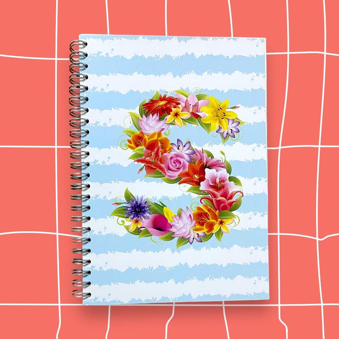 CADERNOS LETRAS FLORES - Cucawik
