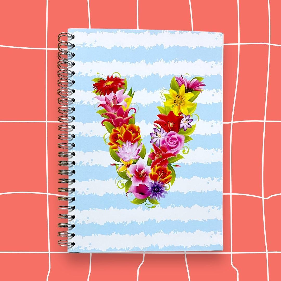 CADERNOS LETRAS FLORES - Cucawik