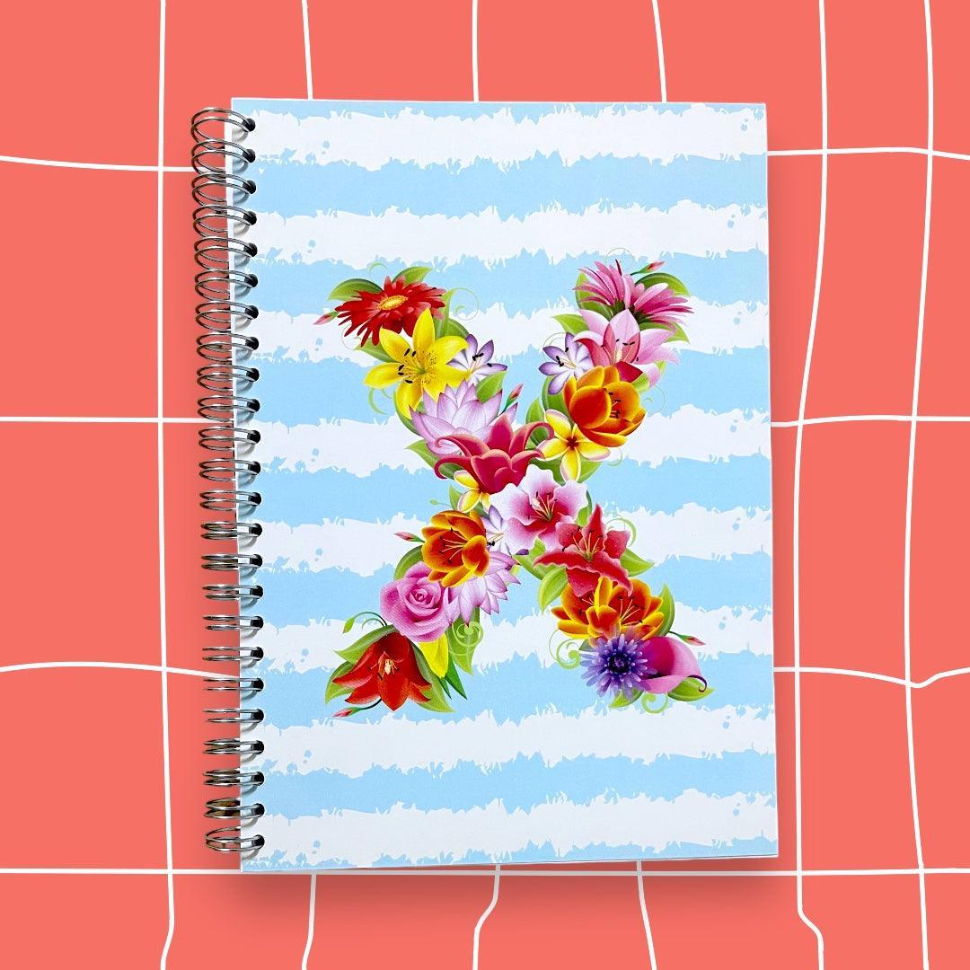 CADERNOS LETRAS FLORES - Cucawik
