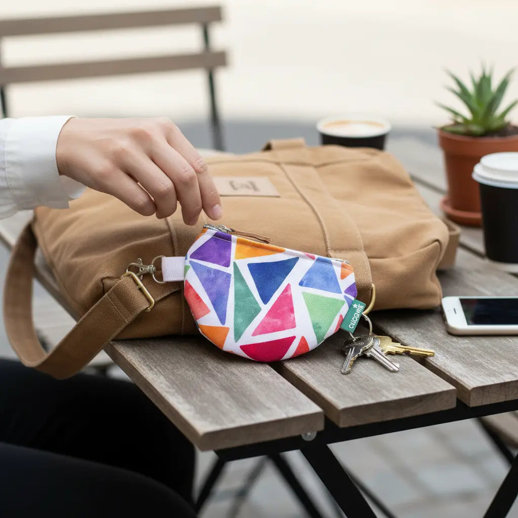 Porta-Moedas Meia-Lua Sol Cucawik