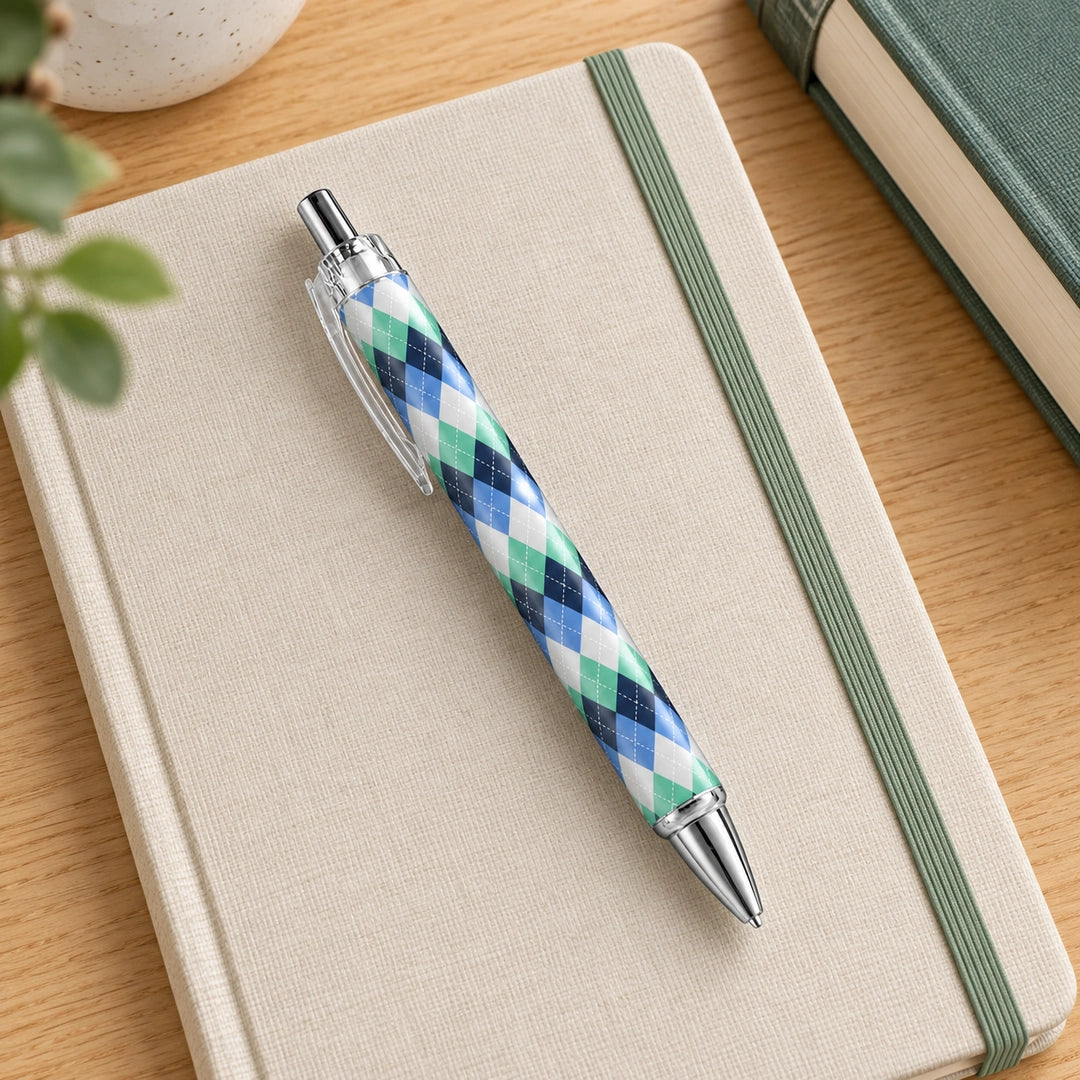 Caneta Esferográfica Argyle Azul Verde | Cucawik