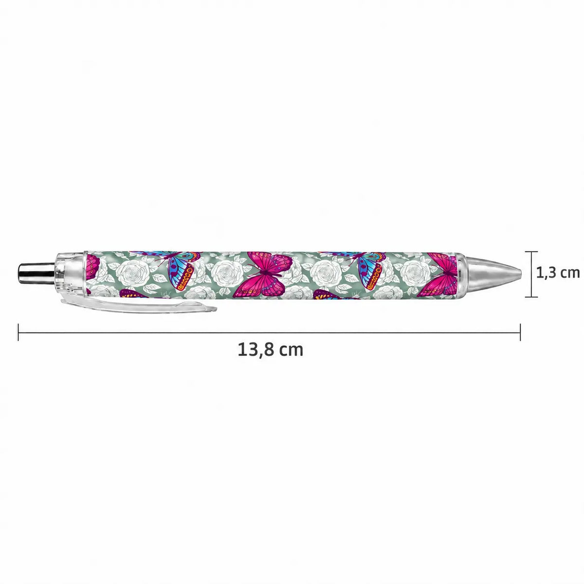 Caneta Esferográfica Borboletas Jardim | Cucawik
