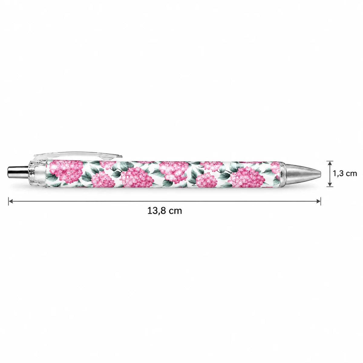 Caneta Esferográfica Hortênsias Rosa | Cucawik