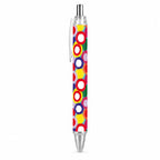 Caneta Esferográfica Pompons Coloridos | Cucawik