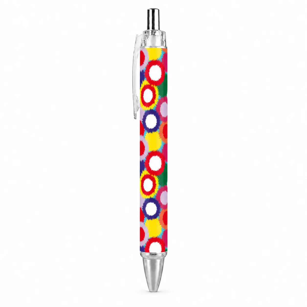 Caneta Esferográfica Pompons Coloridos | Cucawik