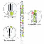 Caneta Esferográfica Metálica Maçãs Coloridas | Cucawik