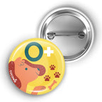 Crachá 58 mm grupo sanguíneo O positivo | Cucawik
