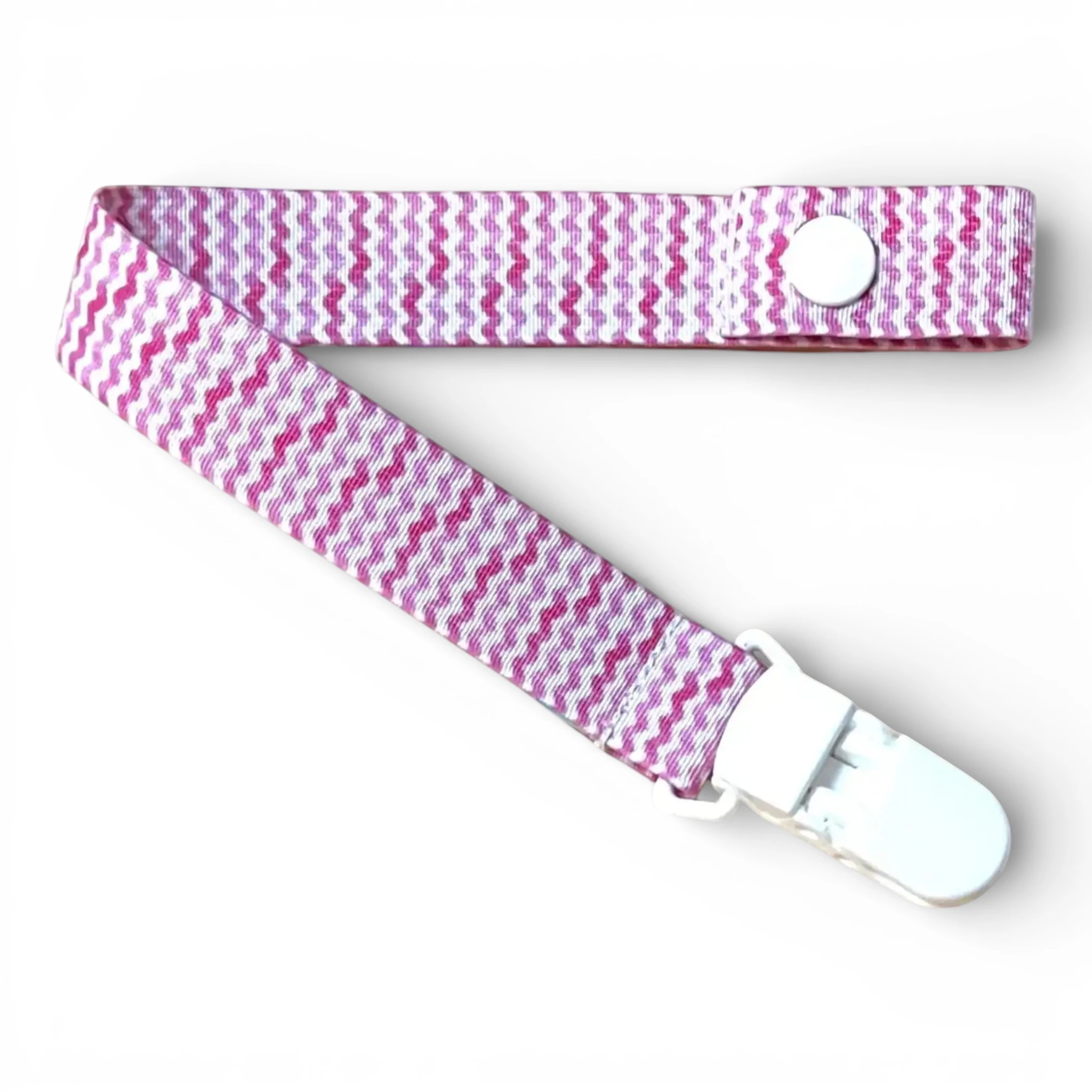 Fita de Chucha Baby Chevron Rosa Aguarela