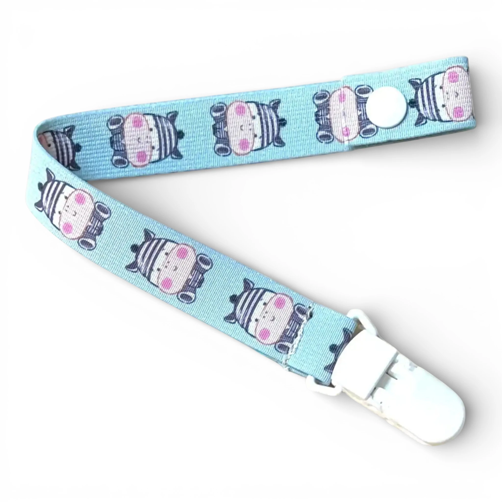 Fita de Chucha Baby Infantil Zebras Baby Azul