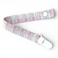 Fita de Chucha Baby Infantil Corujas Rosa Branco