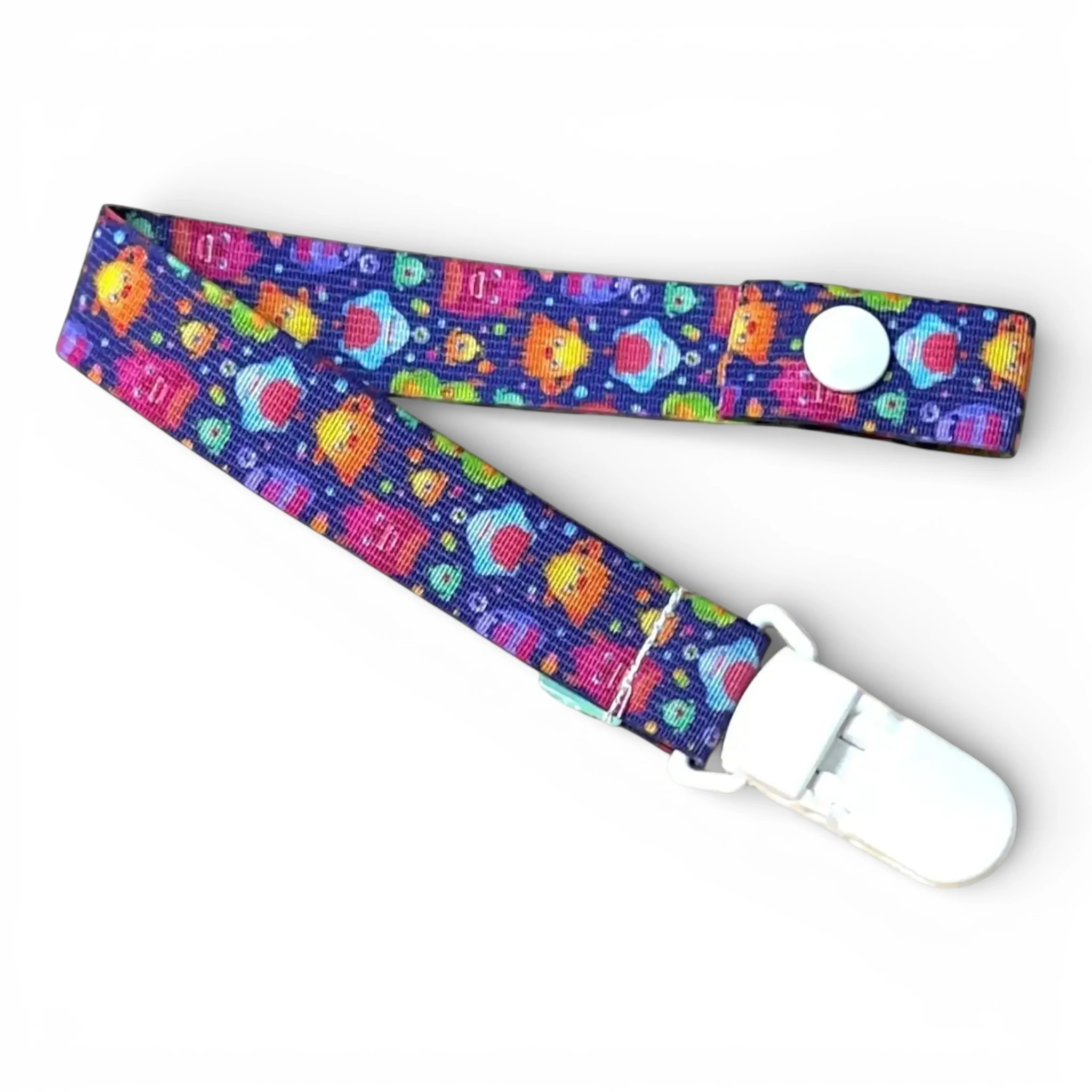 Fita de Chucha Baby Infantil Monstros Coloridos