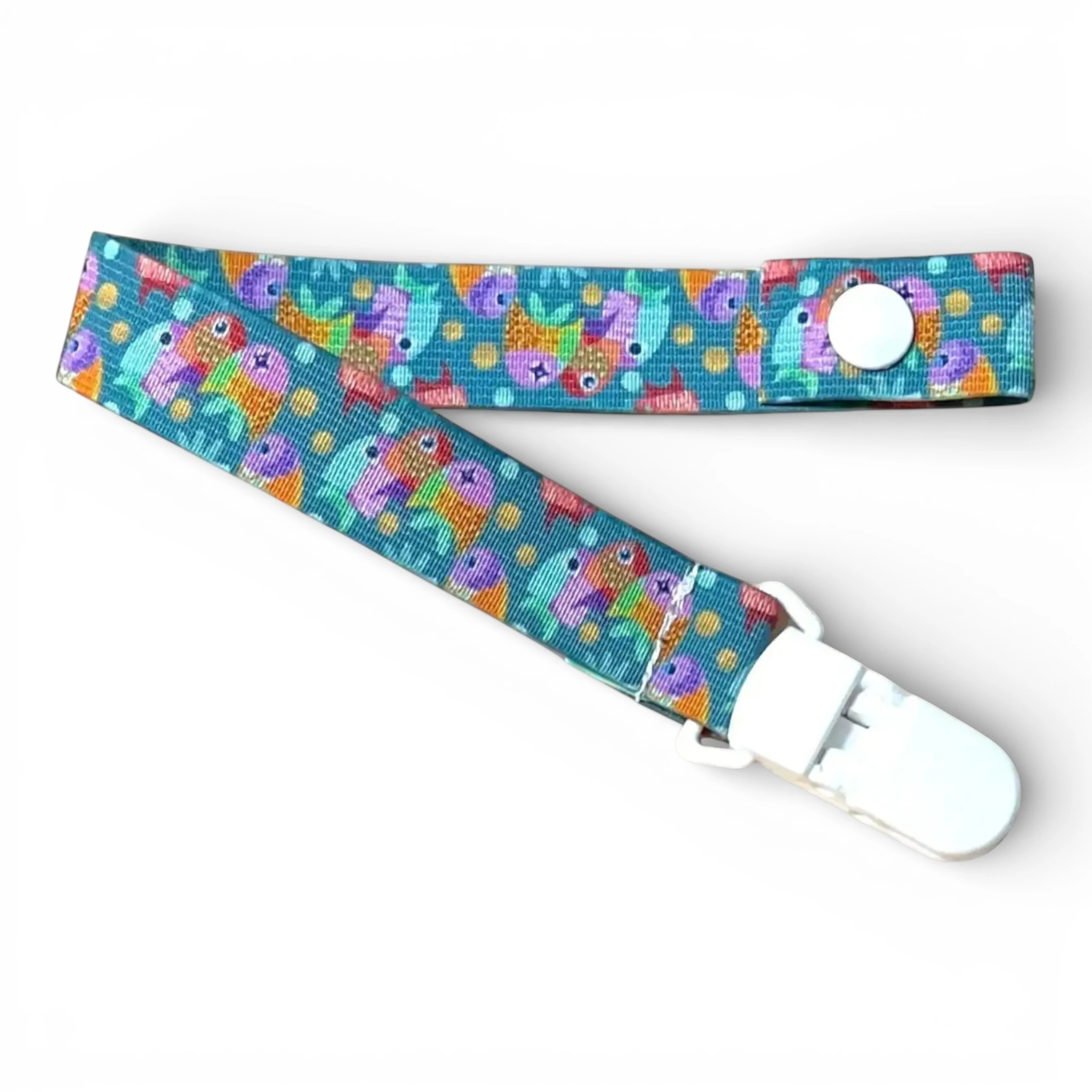 Fita de Chucha Baby Infantil Peixes Coloridos