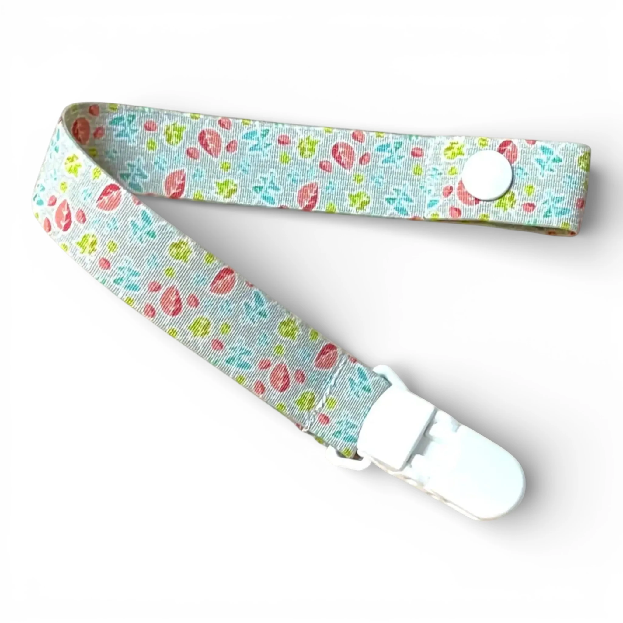 Fita de Chucha Baby Folhas Outono Azul Laranja Verde