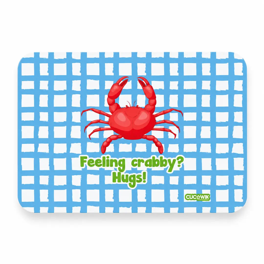 Íman Rectangular com Frase "Feeling Crabby? Hugs!"