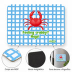 Características do íman de frigorífico Feeling Crabby? Hugs! – madeira MDF