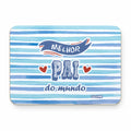Íman Rectangular com Frase "Melhor Pai do Mundo"