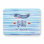 Íman Rectangular com Frase "Melhor Pai do Mundo"