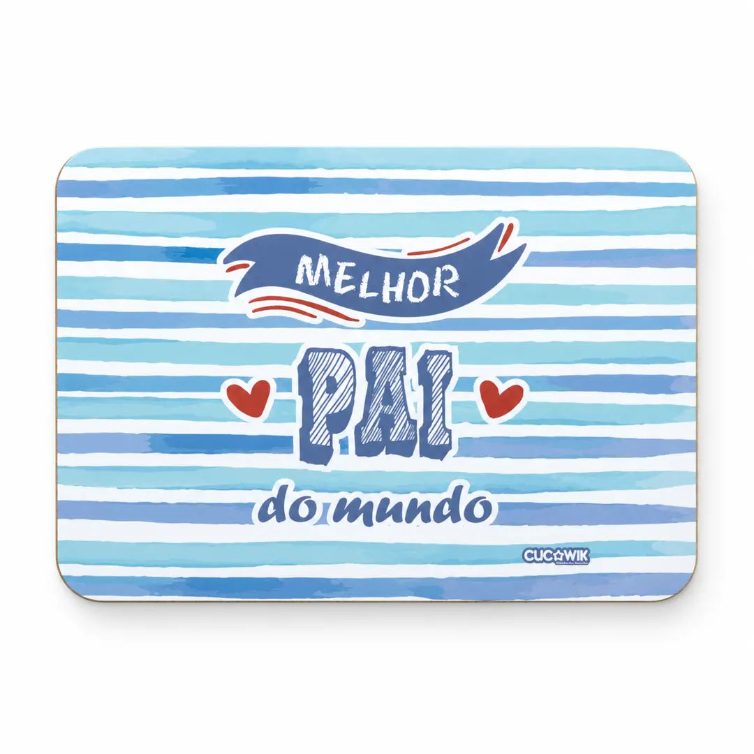 Íman Rectangular com Frase "Melhor Pai do Mundo"