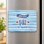 Íman de frigorífico Melhor Pai do Mundo em ambiente de cozinha
