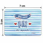 Medidas do íman de frigorífico Melhor Pai do Mundo – 7 × 5 cm