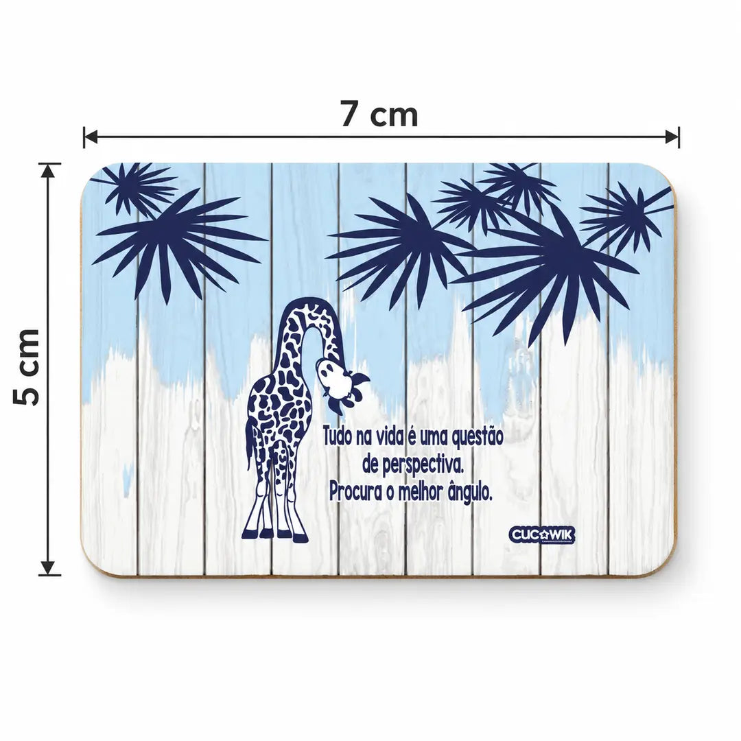 Medidas do íman de frigorífico Tudo na Vida é uma Questão de Perspectiva, Procura o Melhor Ângulo – 7 × 5 cm