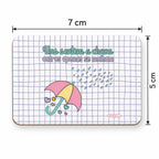 Medidas do íman de frigorífico Uns Sentem a Chuva, Outros Apenas se Molham – 7 × 5 cm