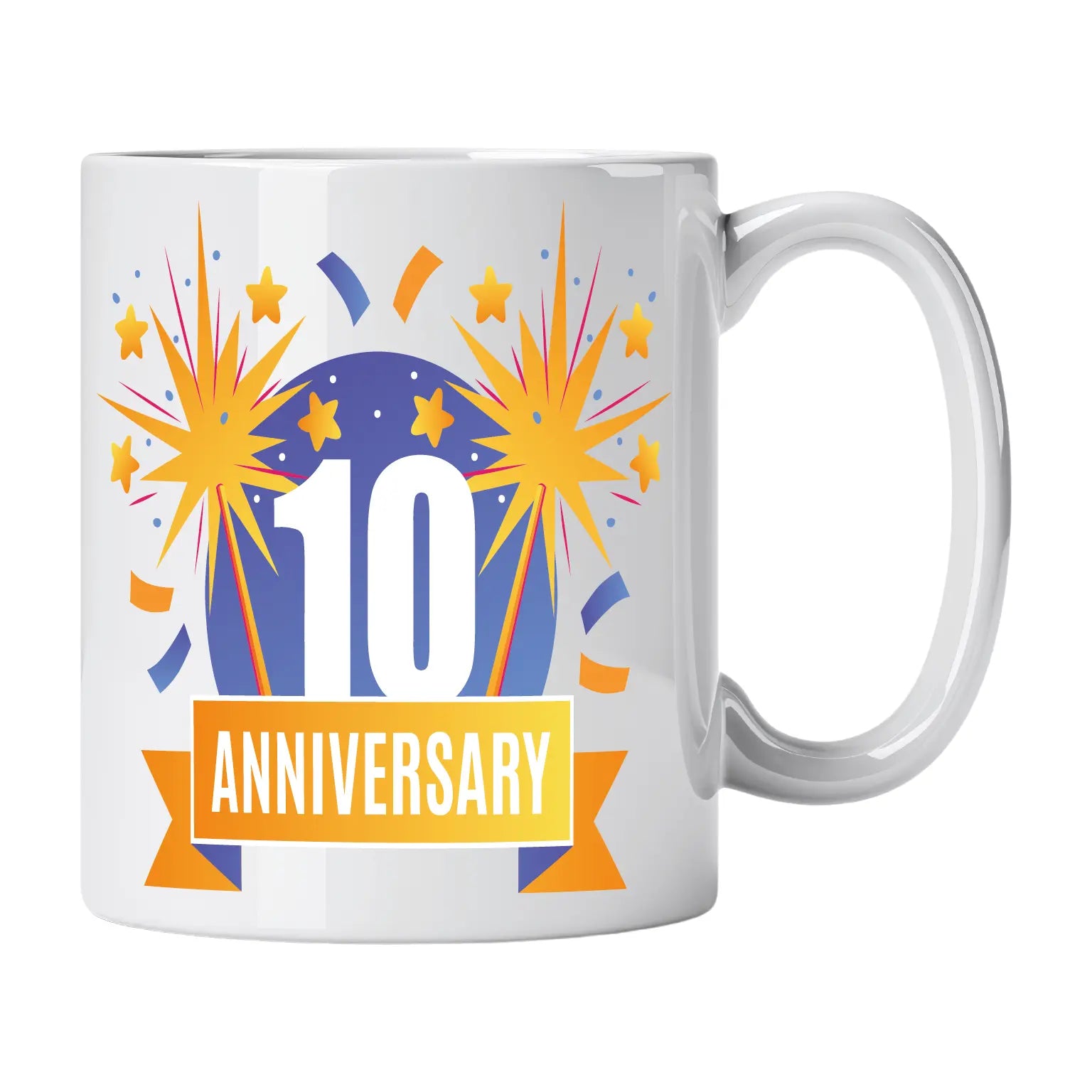 Caneca de Cerâmica 10 Anos de Aniversário | Cucawik