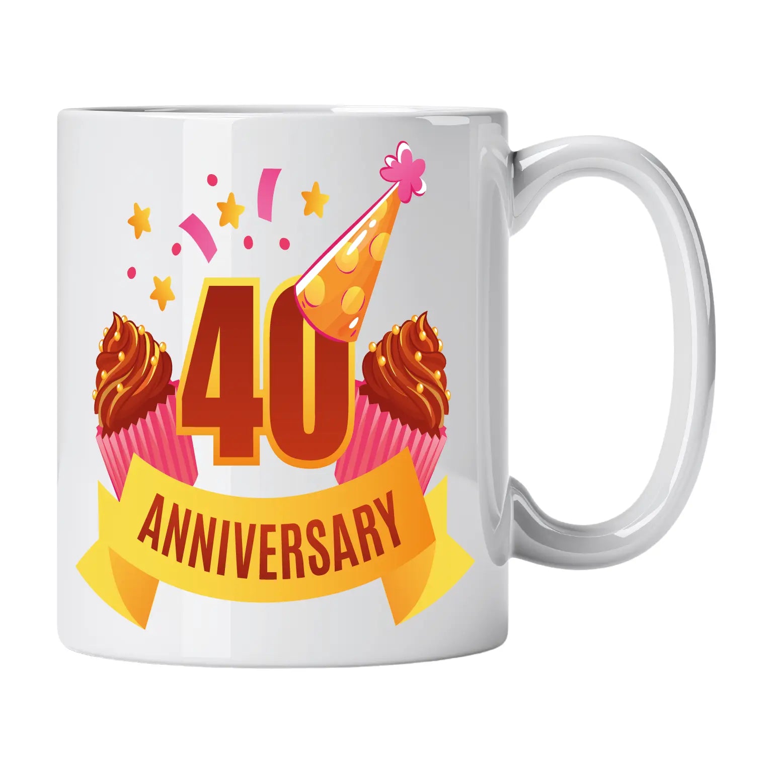 Caneca de Cerâmica 40 Anos de Aniversário | Cucawik