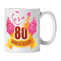 Caneca de Cerâmica 80 Anos de Aniversário | Cucawik