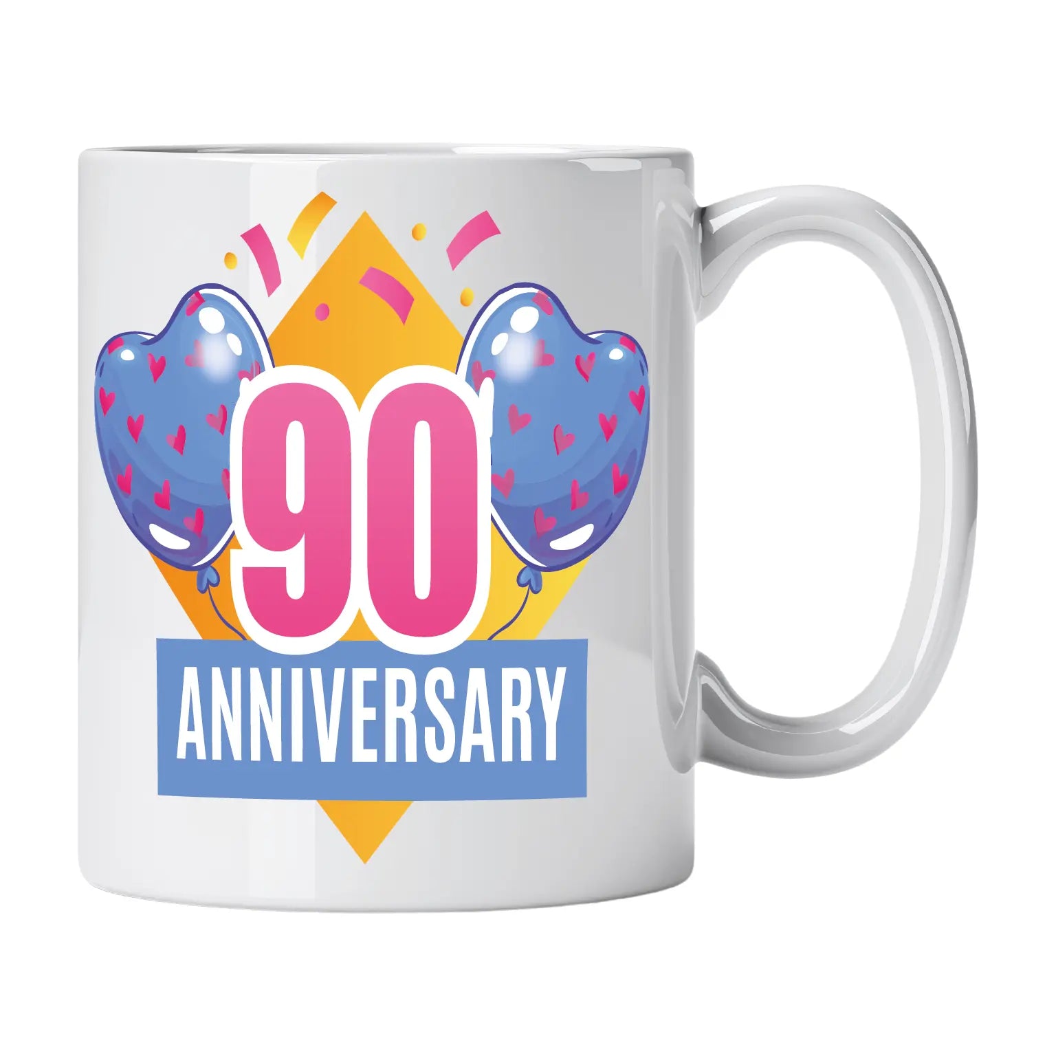 Caneca de Cerâmica 90 Anos de Aniversário | Cucawik