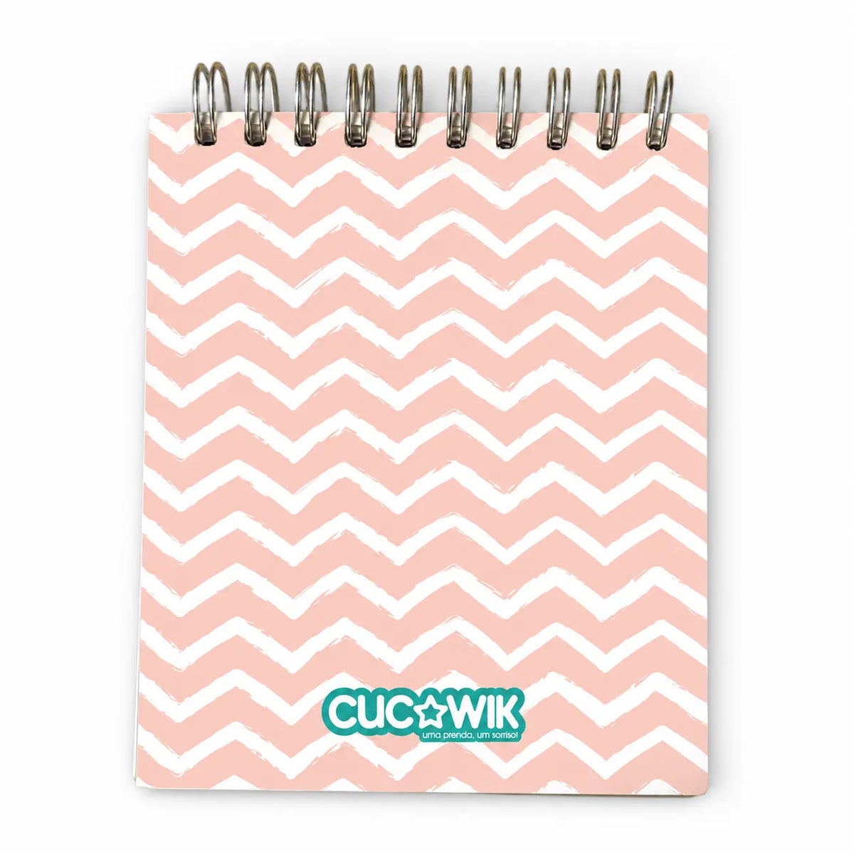 Contracapa do Bloco Argolas Liso Estrela em Flores Chevron Rosa de Flores