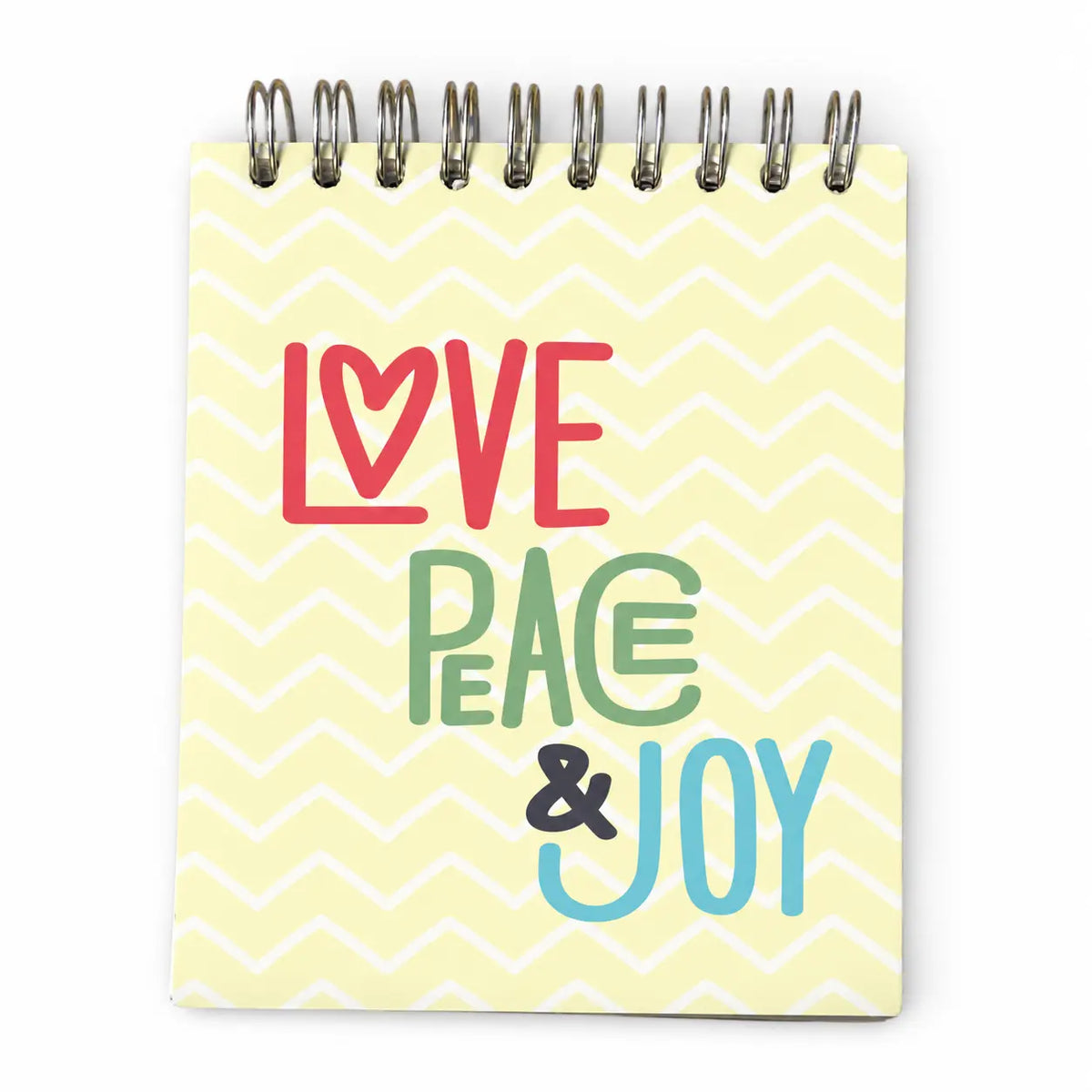 Bloco Argolas Liso "Love Peace and Joy"