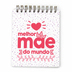 Bloco Argolas Liso "Melhor Mãe do Mundo"