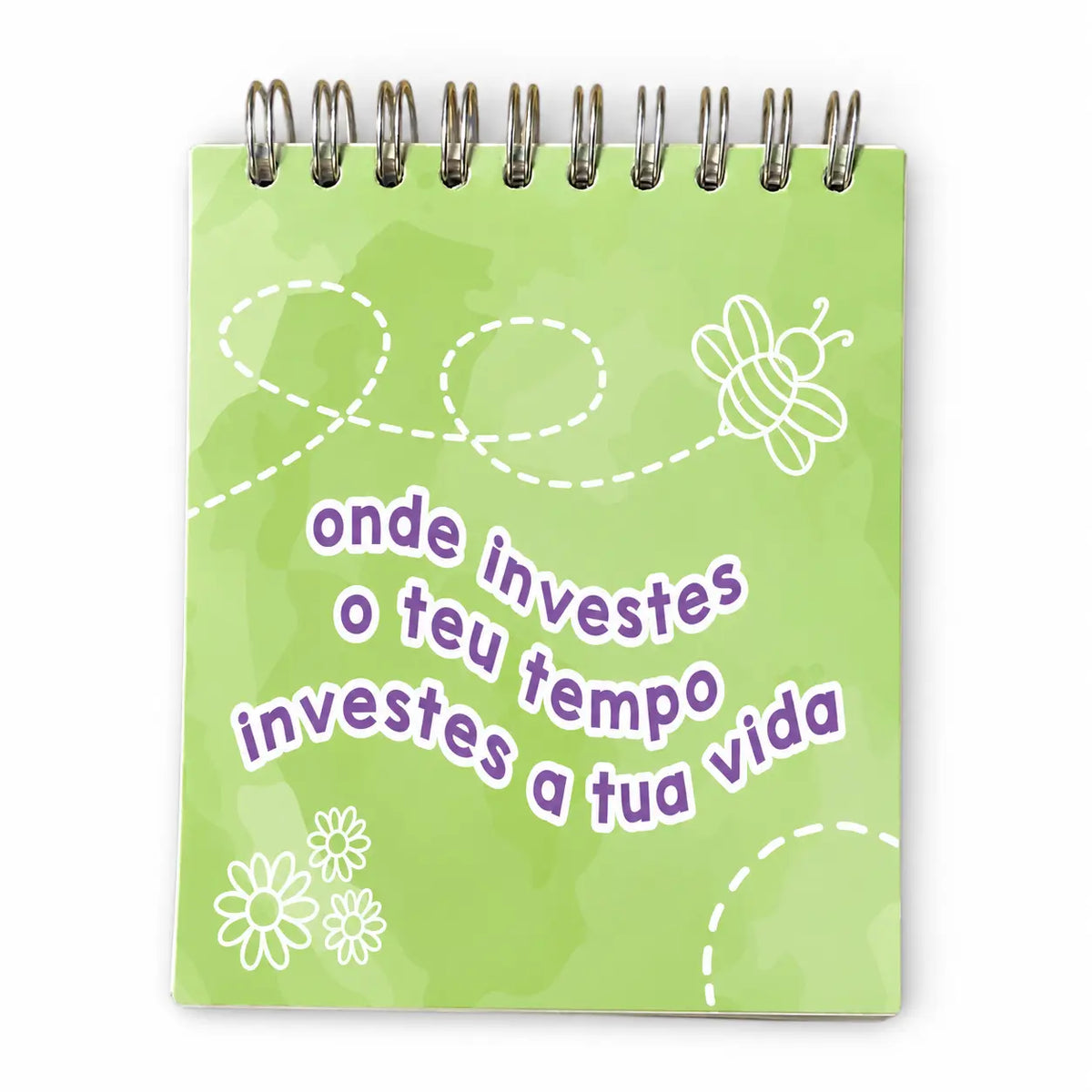 Bloco Argolas Liso "Onde Investes O Teu Tempo Investe A Tua Vida"