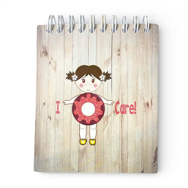 Bloco de Argolas Liso "I Donut Care" com 50 Folhas | Cucawik