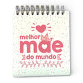 Bloco de Argolas Liso com Frase "Melhor Mãe do Mundo" com 50 Folhas | Cucawik