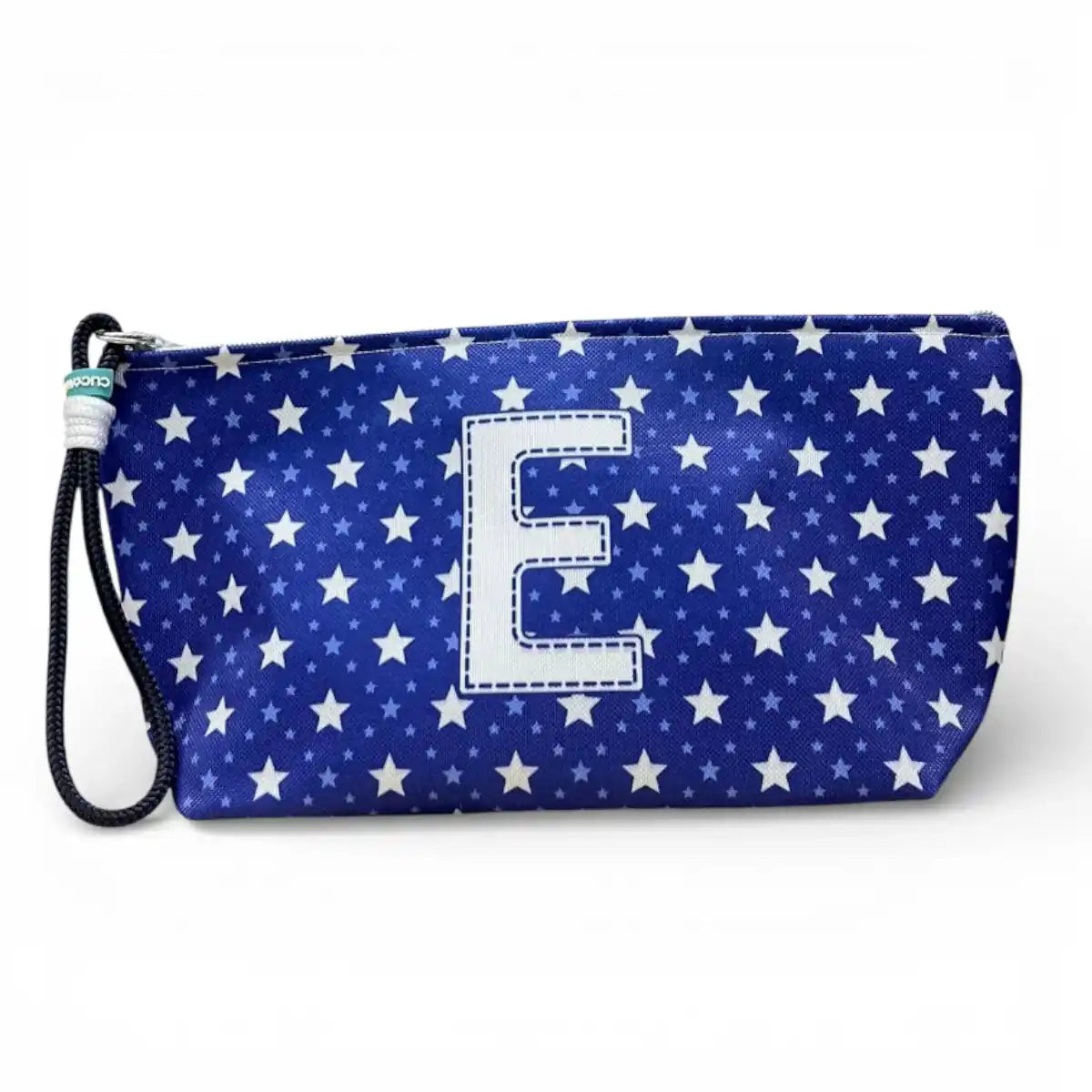 Bolsa Média Impermeável Azul com Letra Alex Cucawik