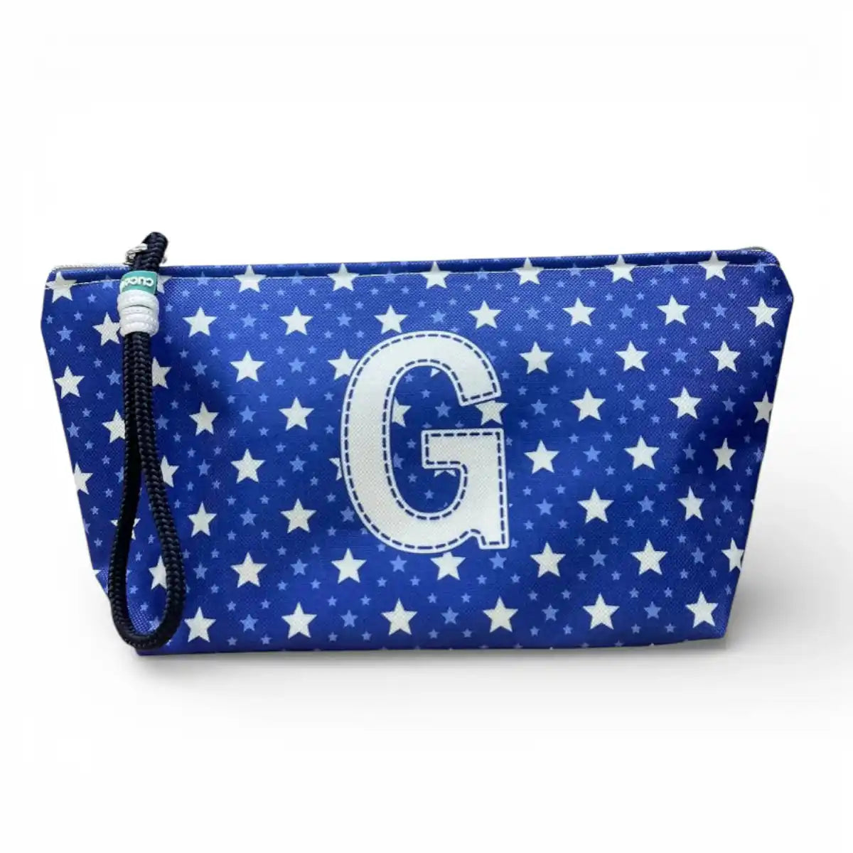 Bolsa Média Impermeável Azul com Letra Alex Cucawik