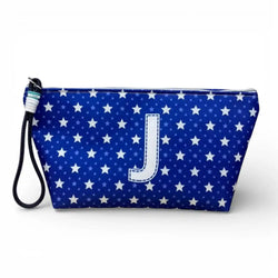 Necessaire Grande Impermeável Alex Azul Letra J | Cucawik