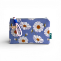 Bolsa Pequena Impermeável Colibri Margaridas Fundo Azul Claro | Cucawik