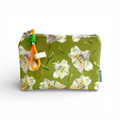 Bolsa Pequena Impermeável Colibri Lírios Brancos Fundo Verde | Cucawik